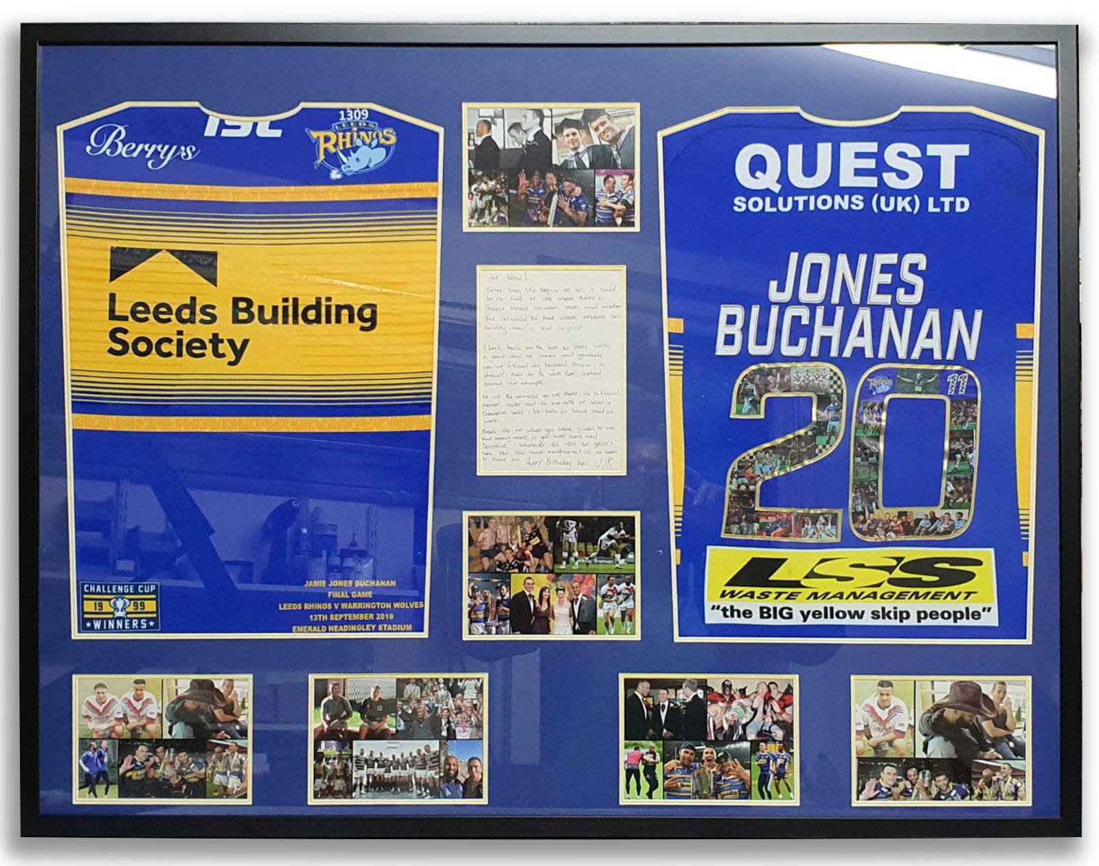 Framed Shirt & Photos Shirt Framing