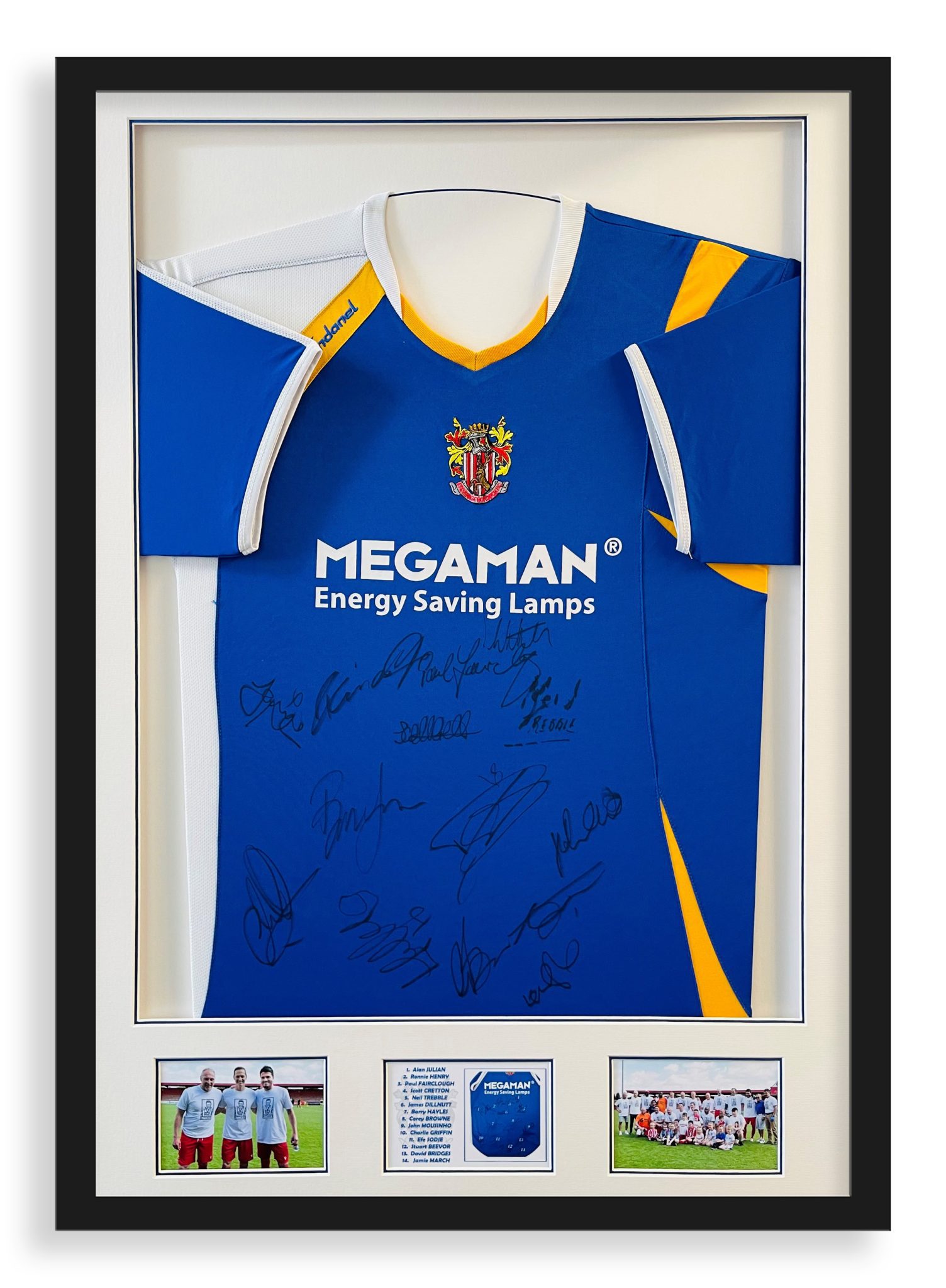 Framed Football jersey