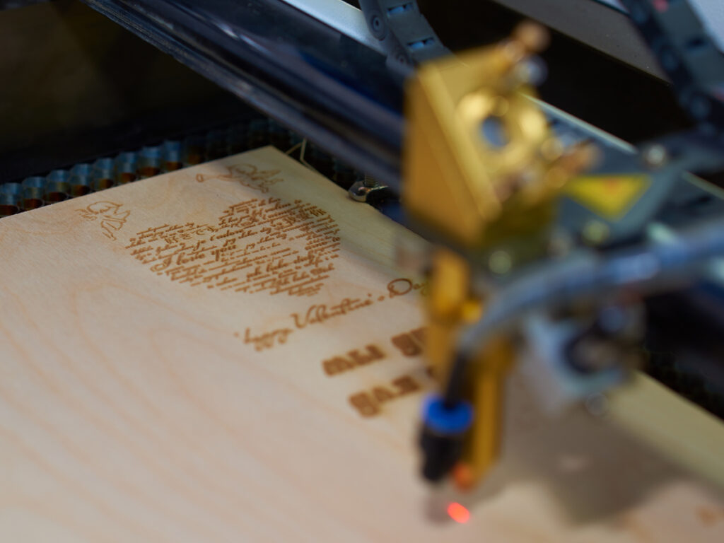 personalised wooden laser engraving